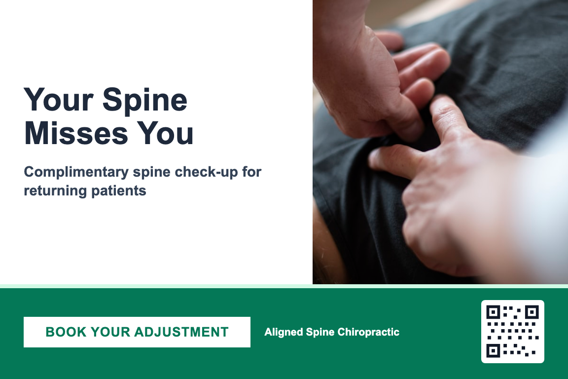 Chiropractic Lapsed Patient Reactivation postcard template &mdash; Bold style