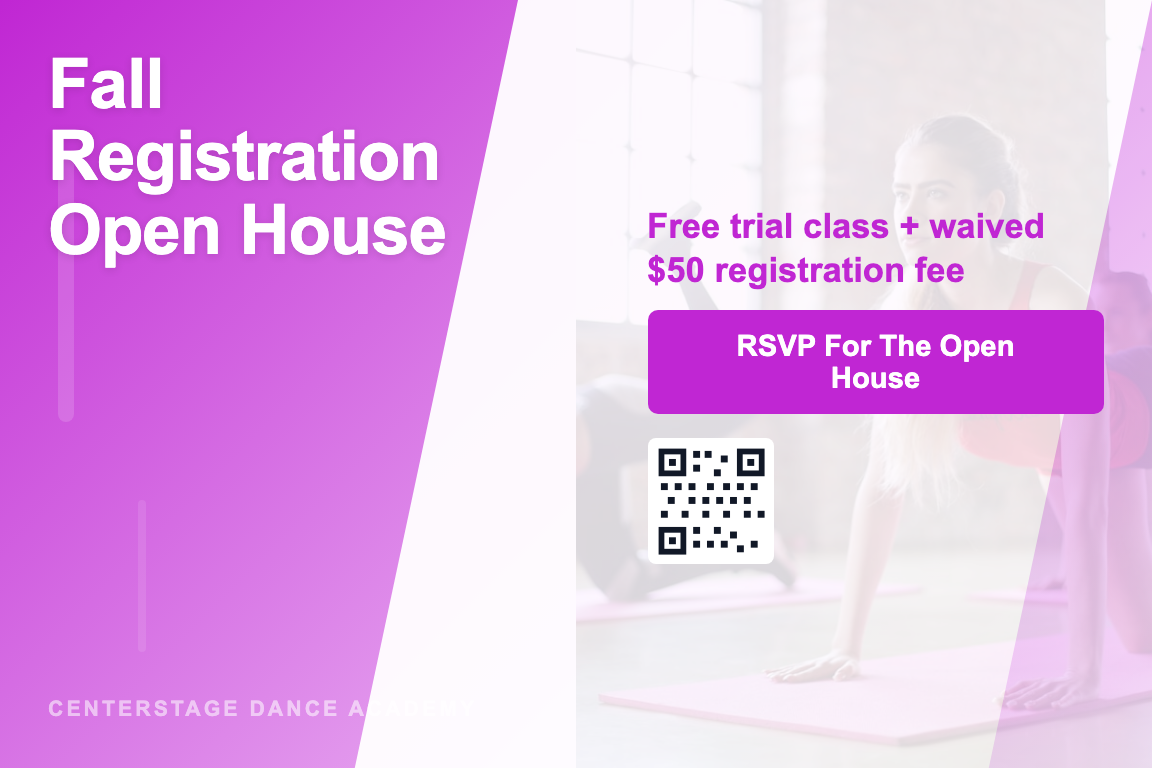 Gradient dance studios postcard design
