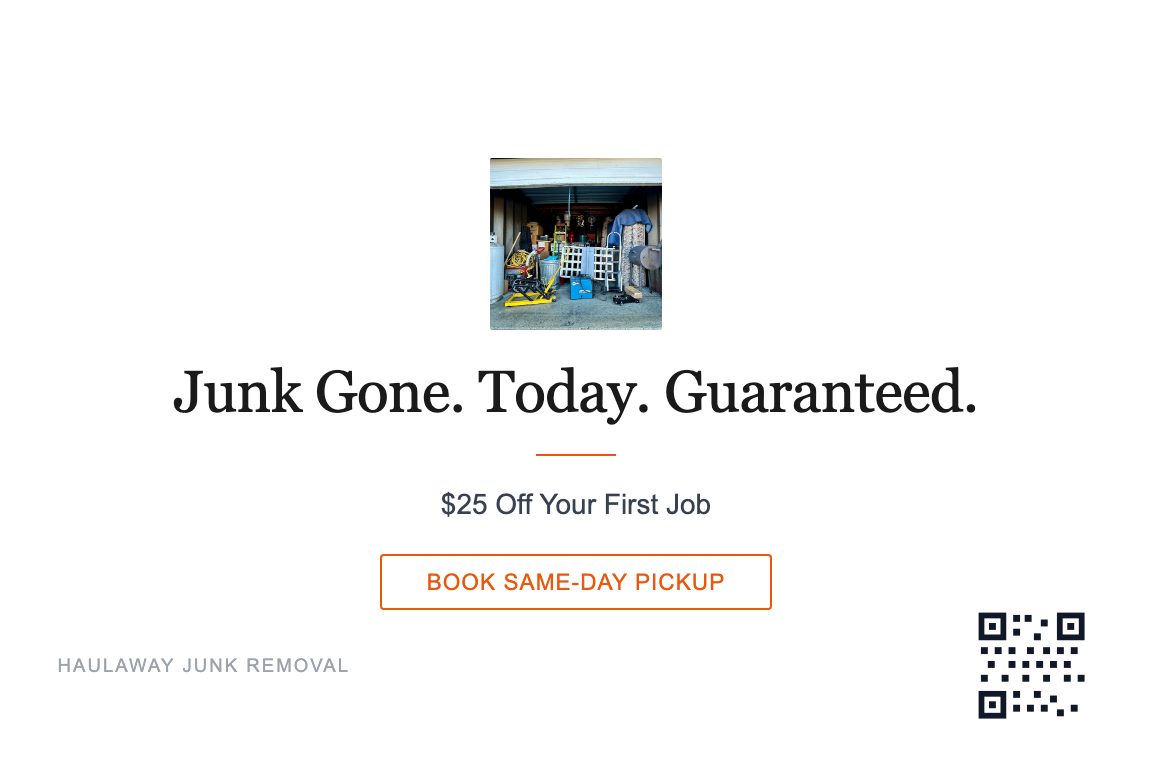 Junk Removal postcard campaign example