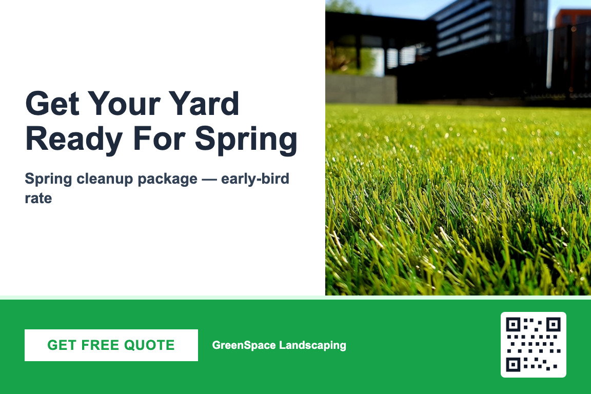 Landscaping Spring Cleanup postcard template &mdash; Bold style