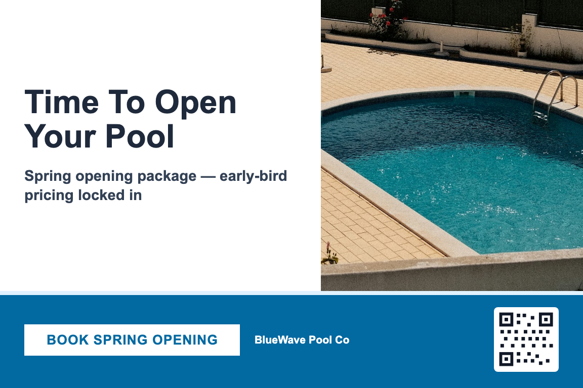 Bold pool service pros postcard design