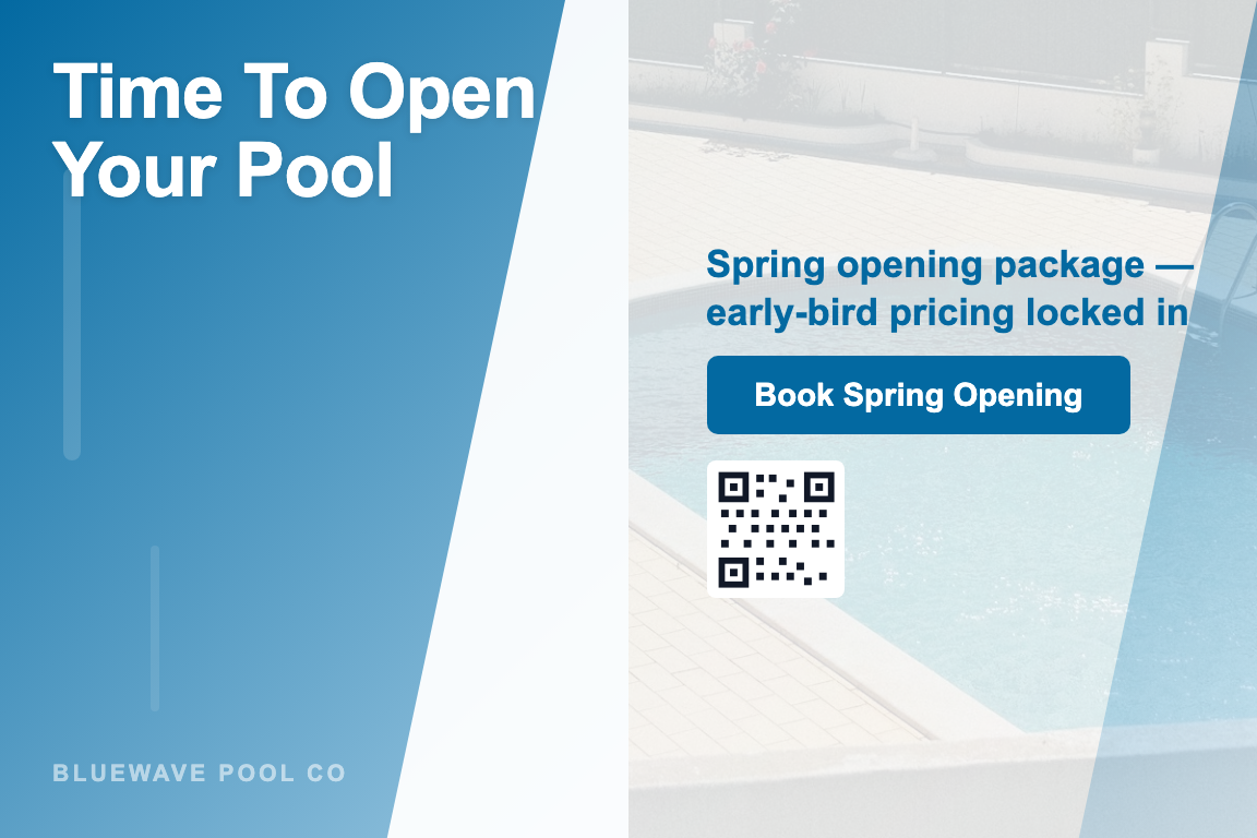 Gradient pool service pros postcard design