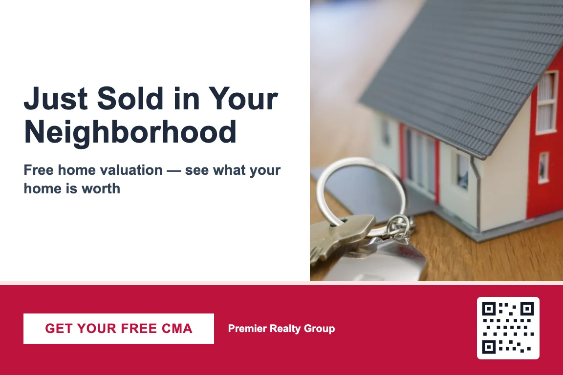 Bold real estate just sold postcard design