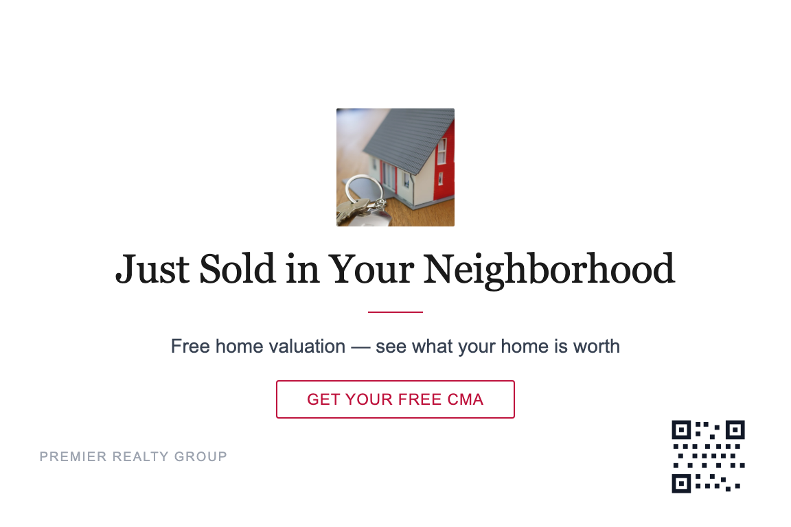 Minimal real estate just sold postcard design